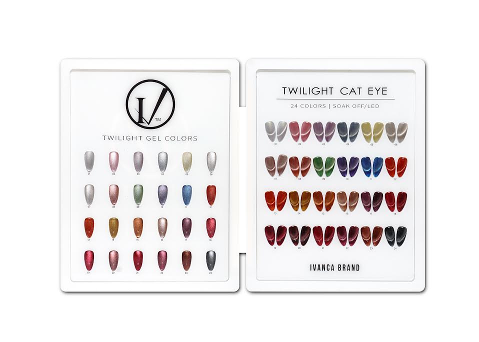 IVANCA Twilight Cat Eye Gel Collection Set (#01 - #24) + 1 FREE Color Chart Book + 3 FREE Magnets (Copy)