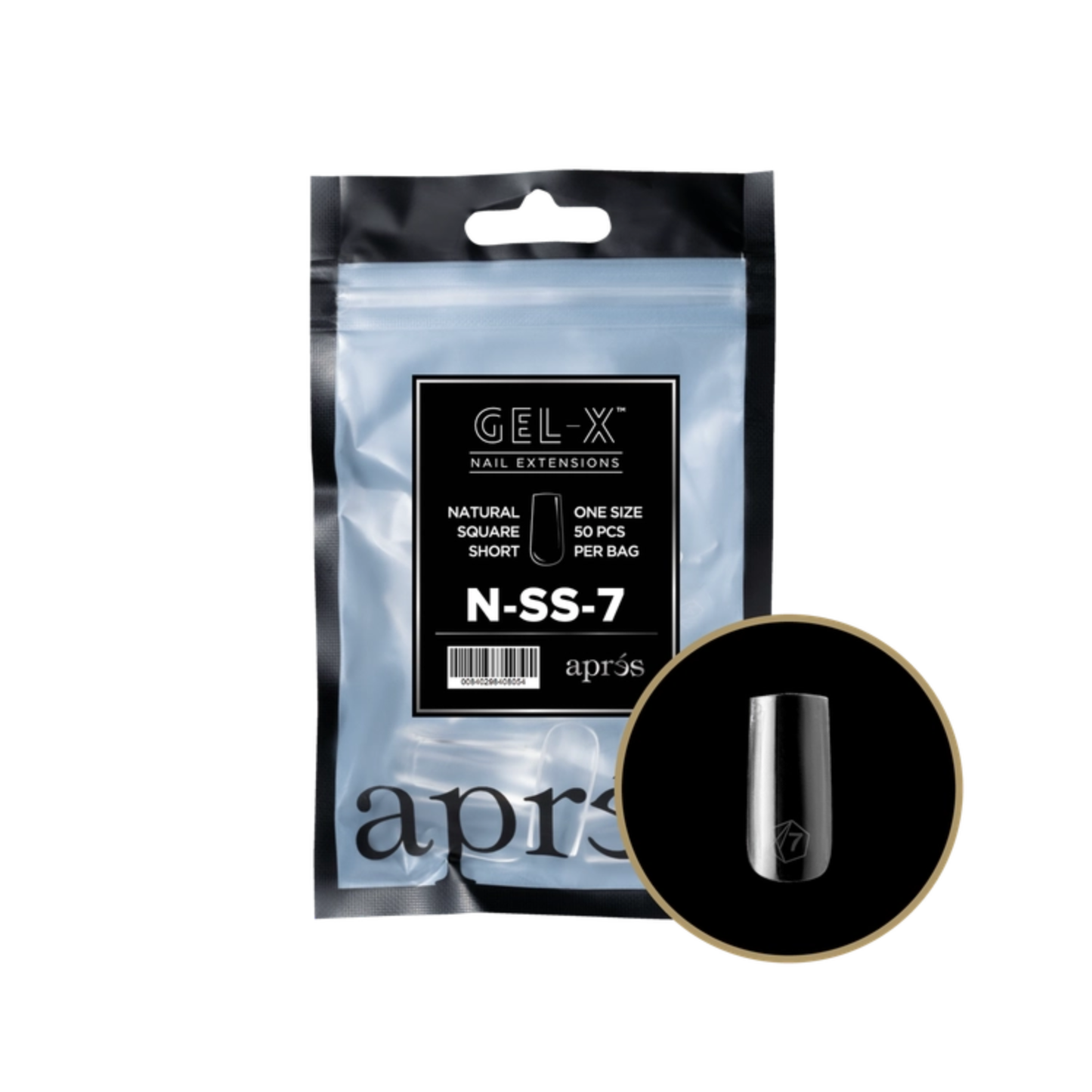 Apres Gel-X Refill Bag (50 pcs) | Natural Square Short (N-SS)