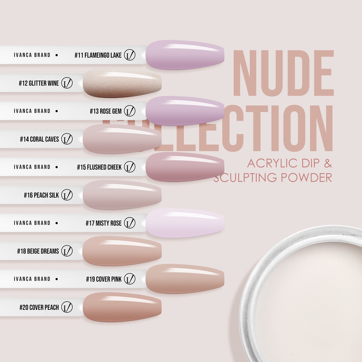 IVANCA Dip & Sculpting Powder | #17 Misty Rose