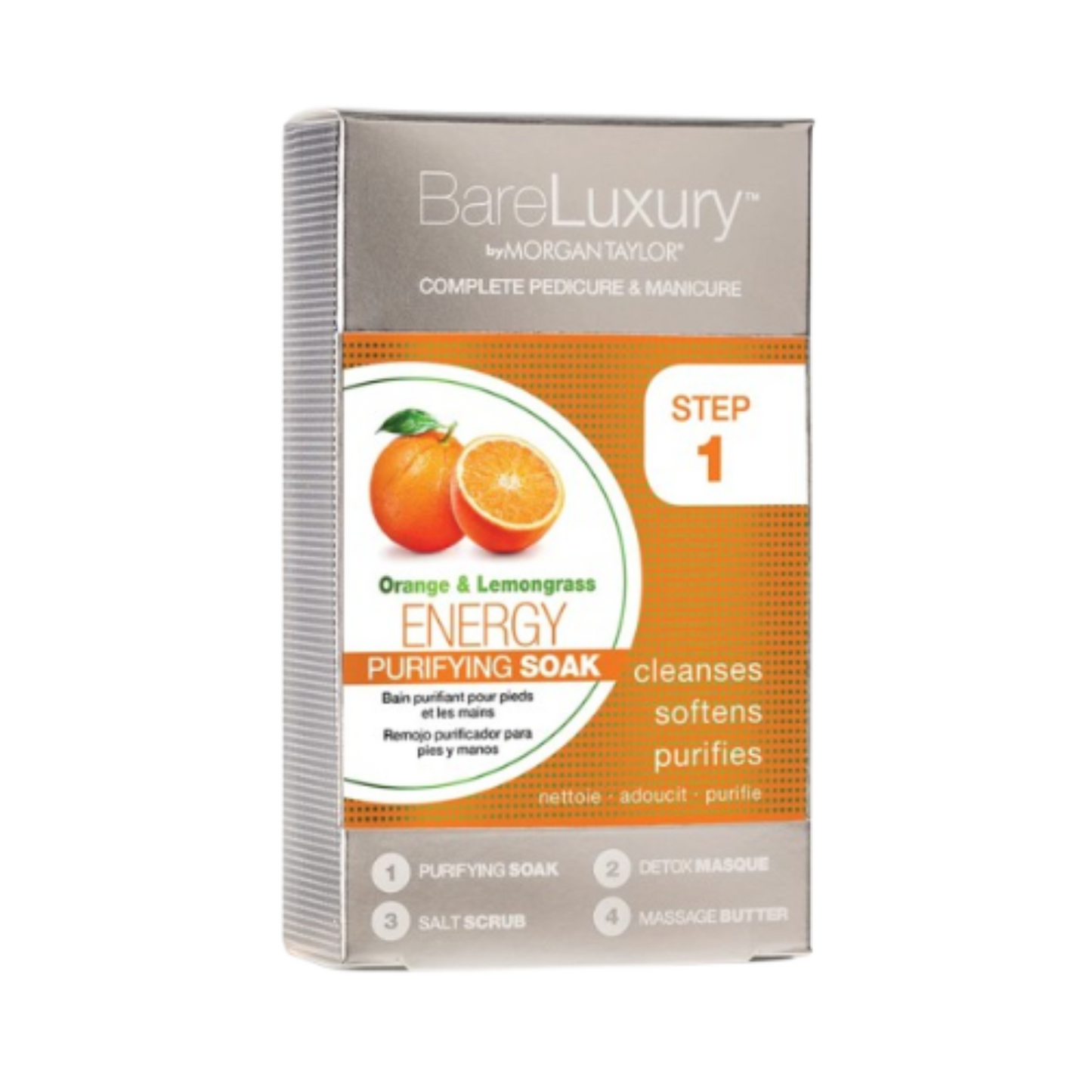 BareLuxury by Morgan Taylor 4 Step Complete Pedicure & Manicure | Orange & Lemongrass