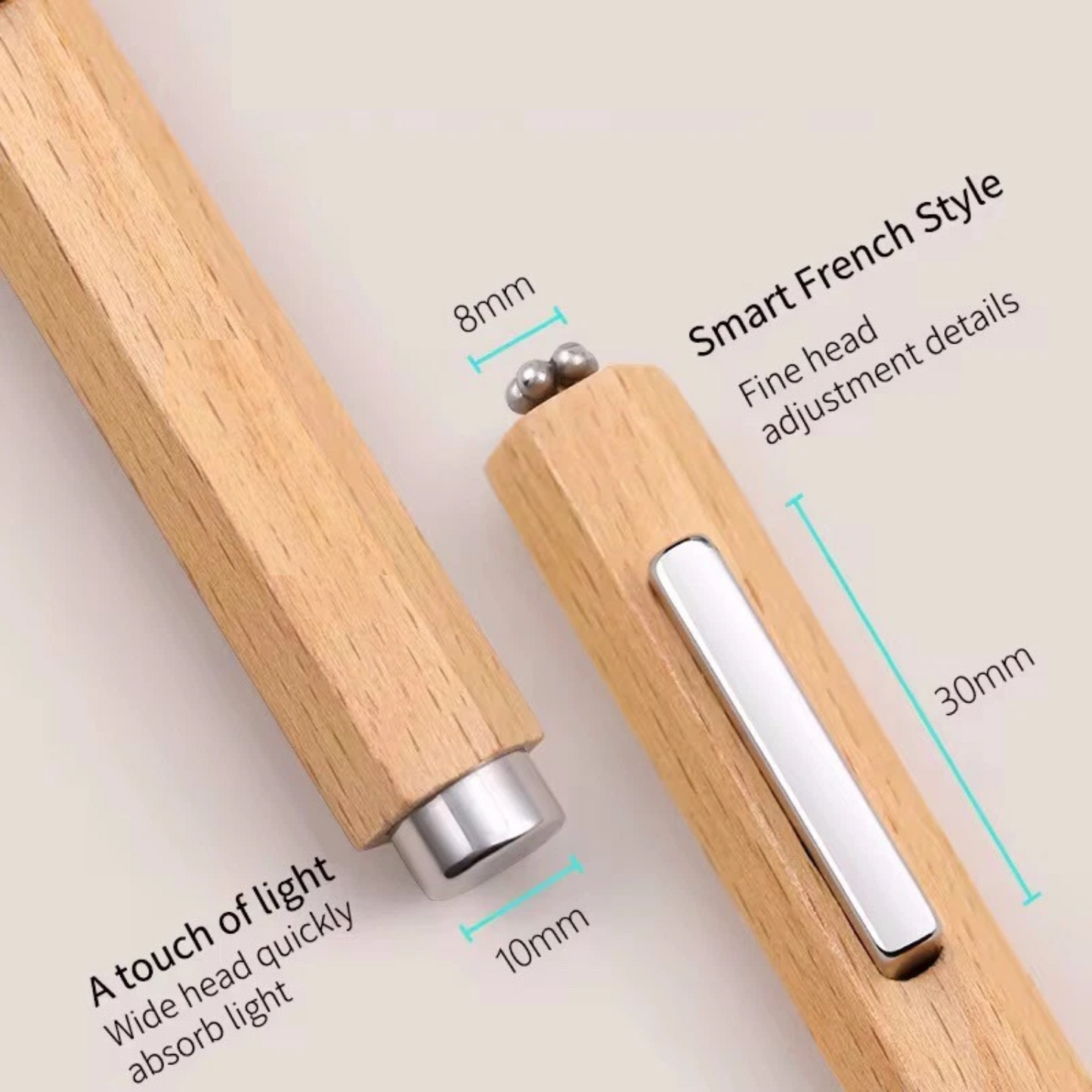 3-in-1 Wooden Handle Cat Eye Nail Magnet