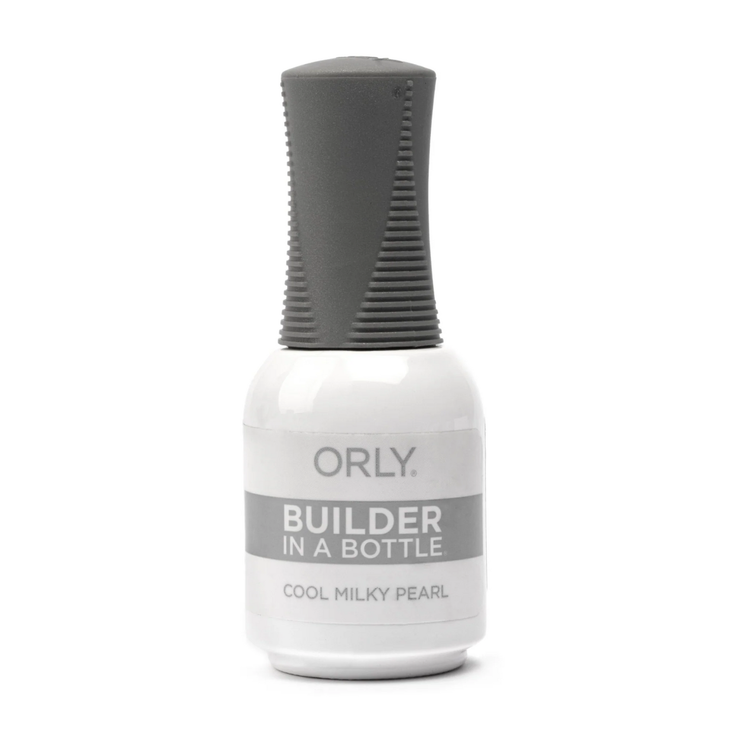 A bottle of Orly Builder in a Bottle in the shade Cool Mlky Pearl for nails.