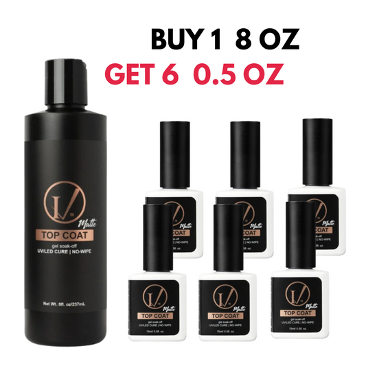IVANCA 8 oz MATTE Gel Top Coat + 6 0.5 oz *DEAL*