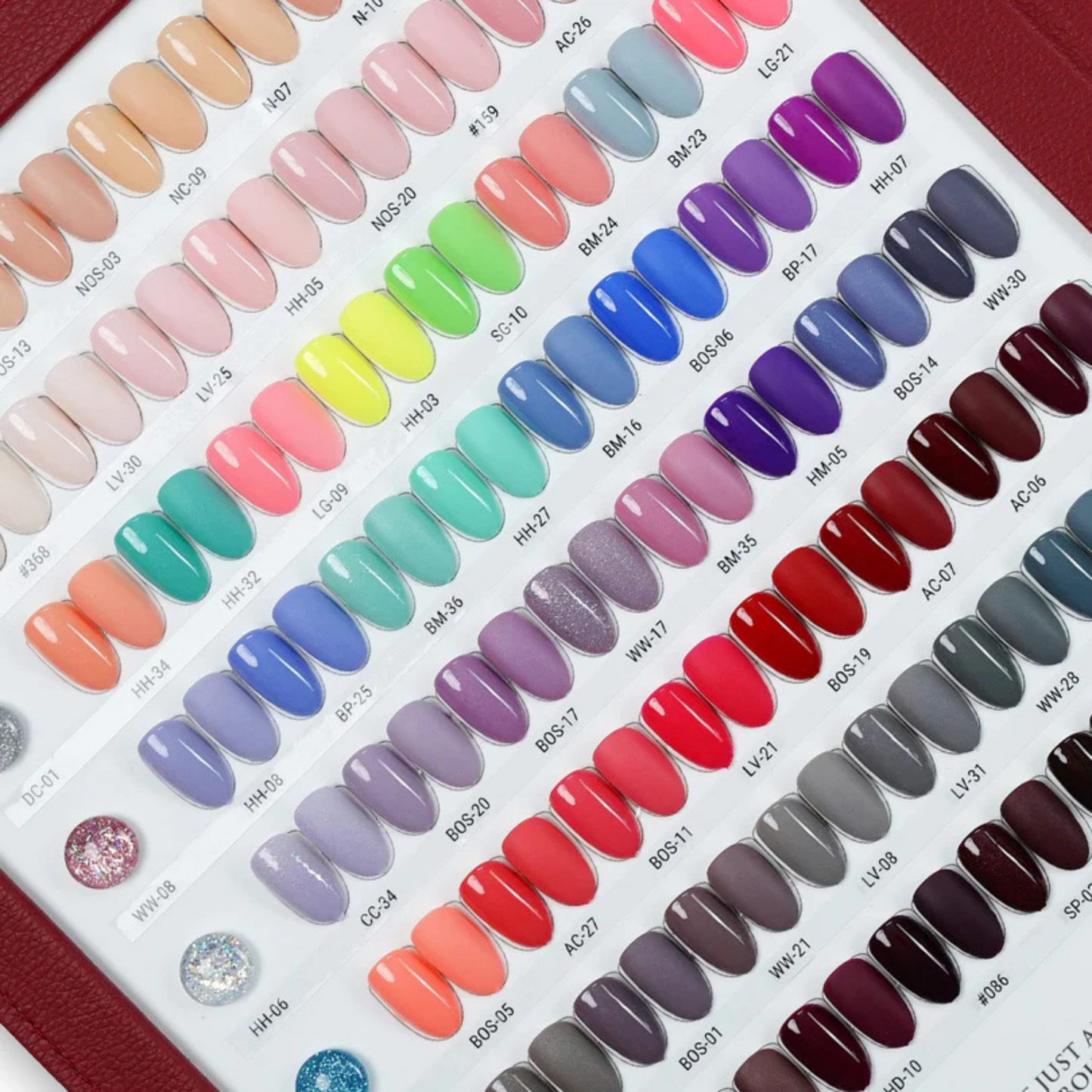 SNS Burgundy 4-In-1 Collection | 144 Powder, Gel, & Lacquer Matching Combos + 2 LED Lamp