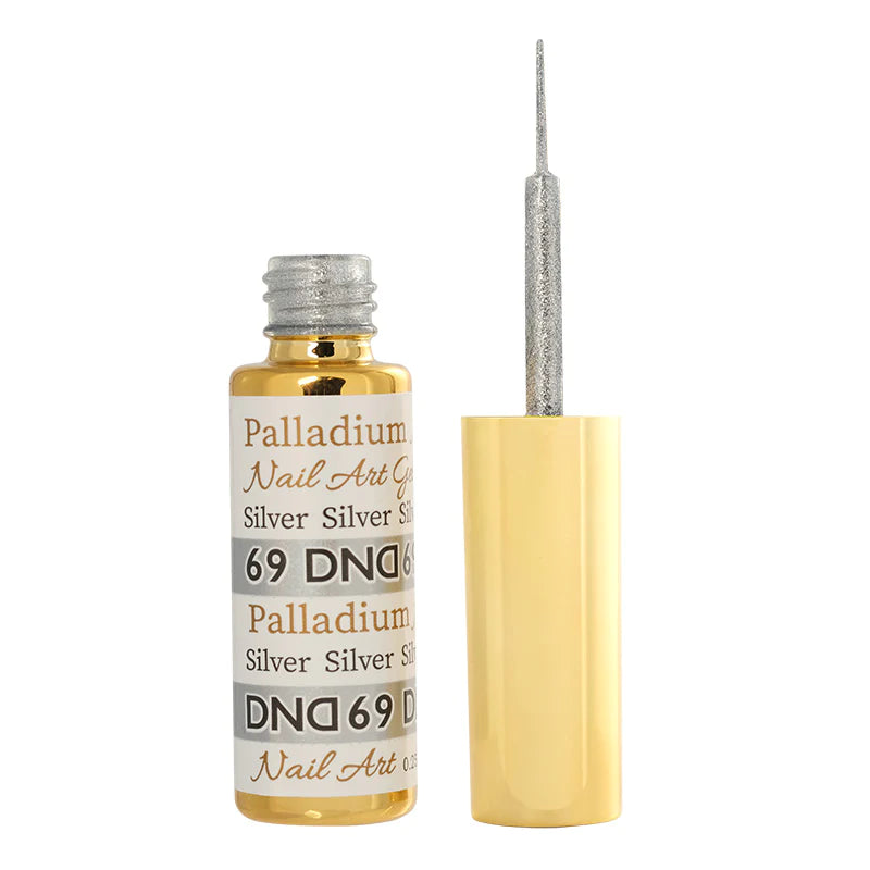 DND Palladium Gel Nail Art Liner #69 – Silver