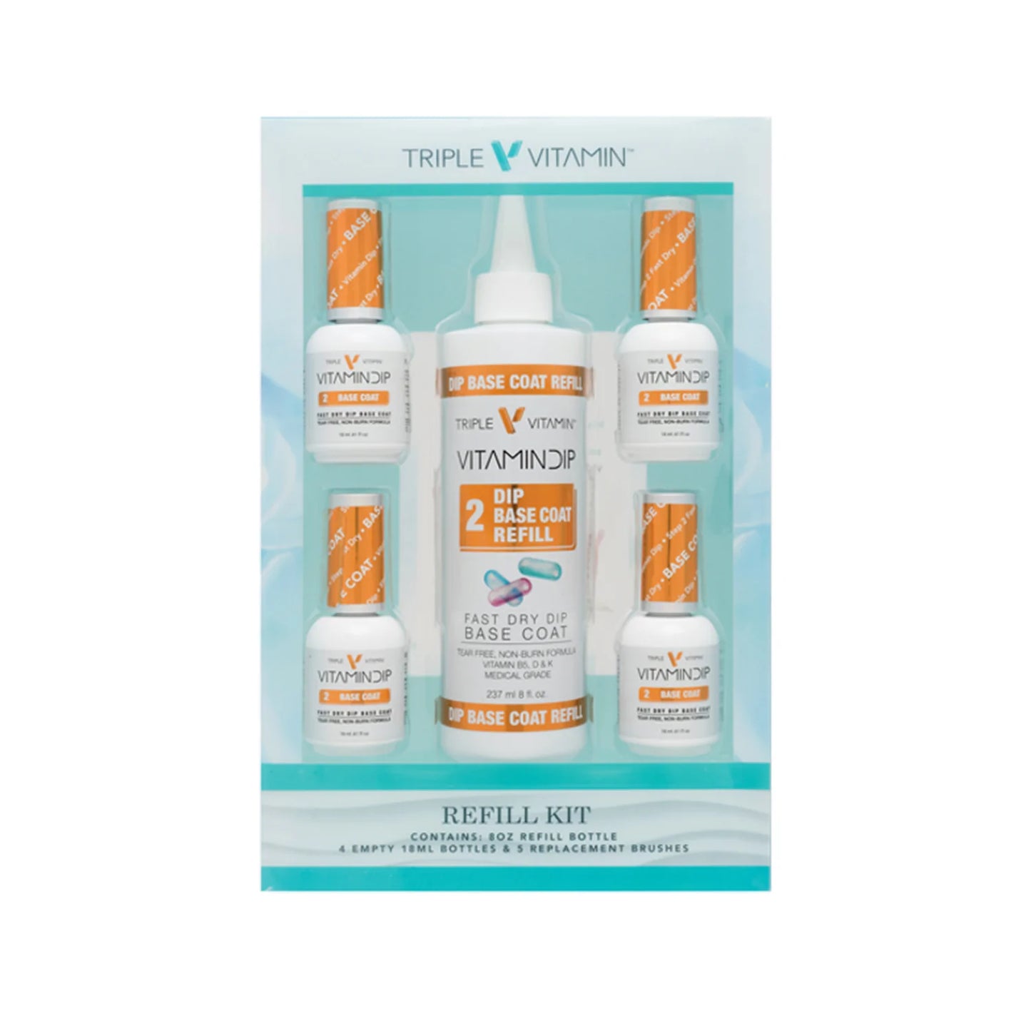 Vitamin Dip Base Coat Refill Kit #2 (8 oz)