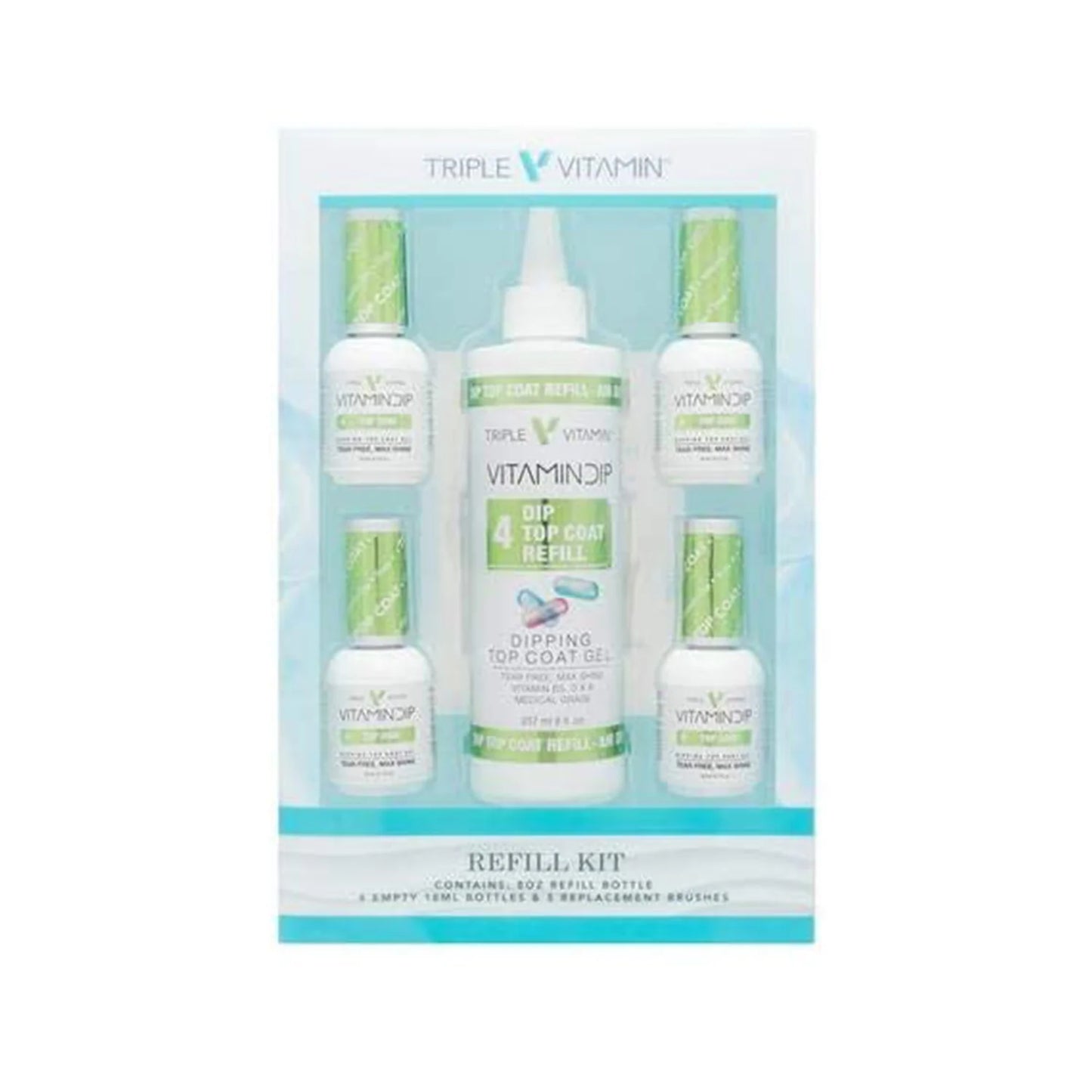 Vitamin Dip Top Coat Refill Kit #4 (8 oz)