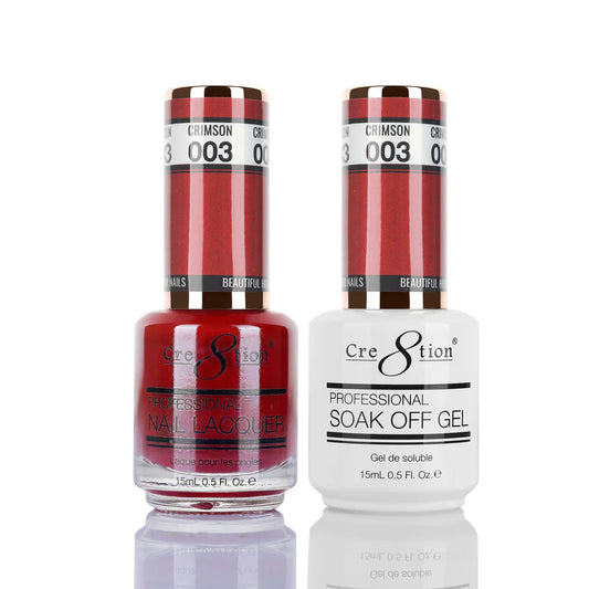 Cre8tion Soak-Off Gel Duo #003 | Crimson
