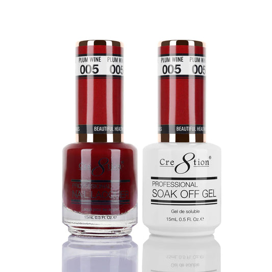 Cre8tion Soak-Off Gel Duo #005 | Plum Wine