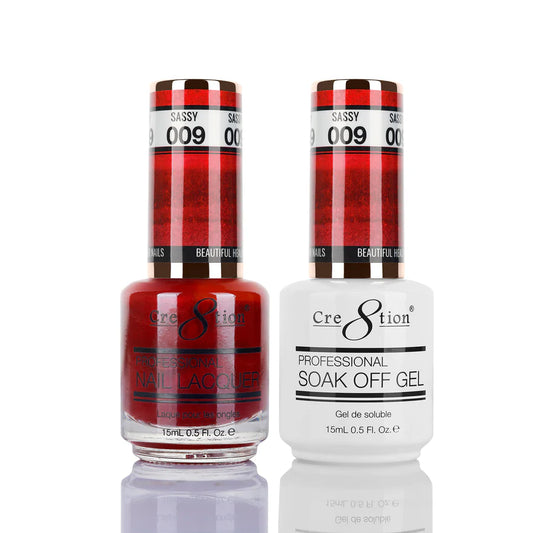Cre8tion Soak-Off Gel Duo #009 | Sassy (Shimmery)