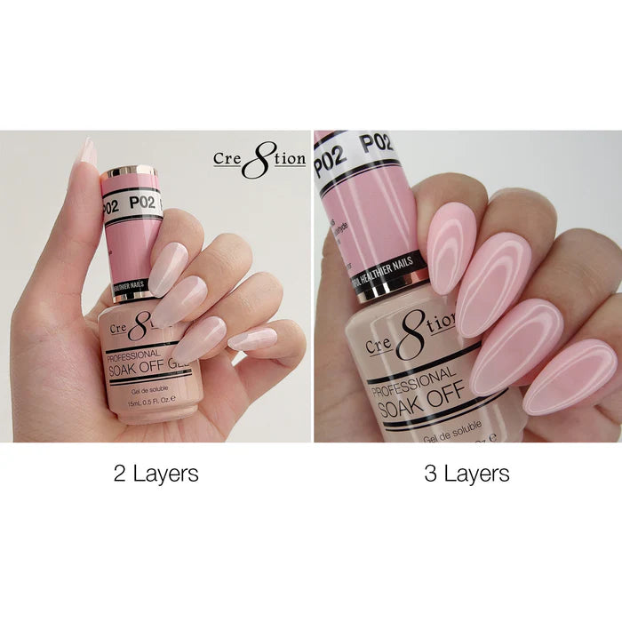 Cre8tion Soak Off Gel 0.5 oz P02 | Sweet Pink