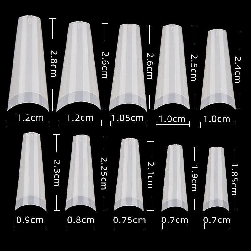 Cre8tion #01 Natural Acrylic Nail Tips (500 pcs) (Item #15130)