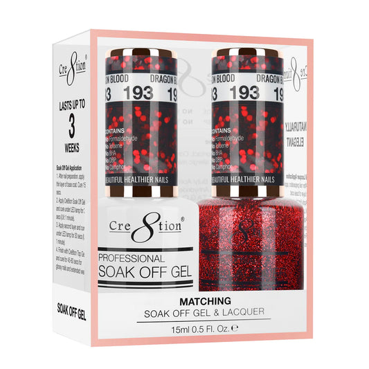 Cre8tion Soak-Off Gel Duo #193 | Dragon Blood