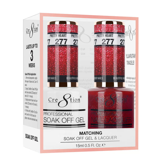 Cre8tion Soak-Off Gel Duo #277 | Pretty Heart
