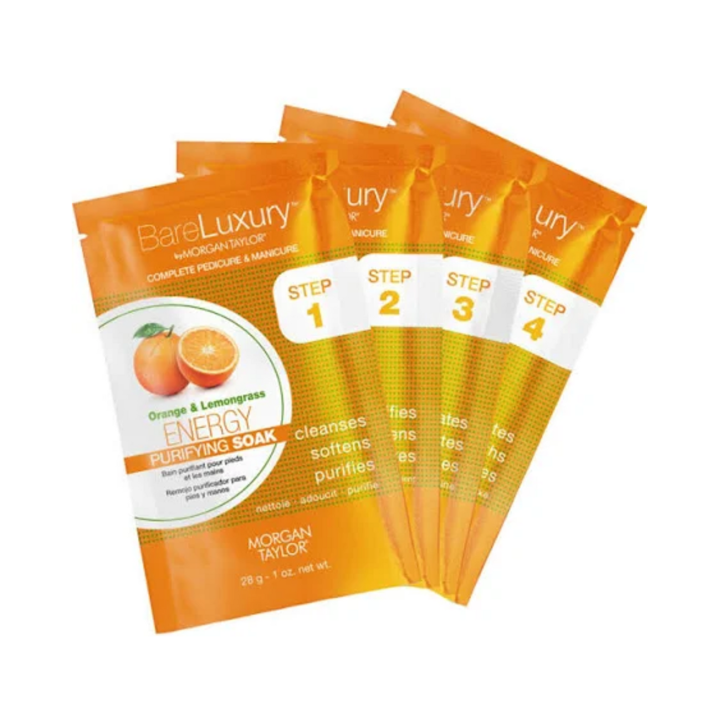 BareLuxury by Morgan Taylor 4 Step Complete Pedicure & Manicure | Orange & Lemongrass