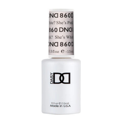 DND Gel Polish #860 | She’s White? She’s Pink?