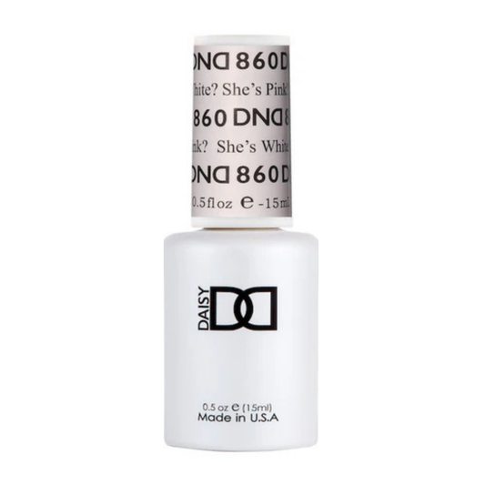 DND Gel Polish #860 | She’s White? She’s Pink?