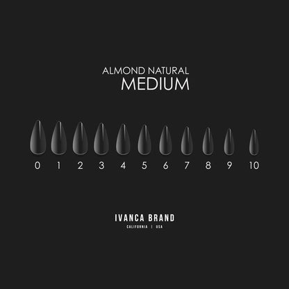 IVANCA Natural Almond Medium Tips (550 pcs)