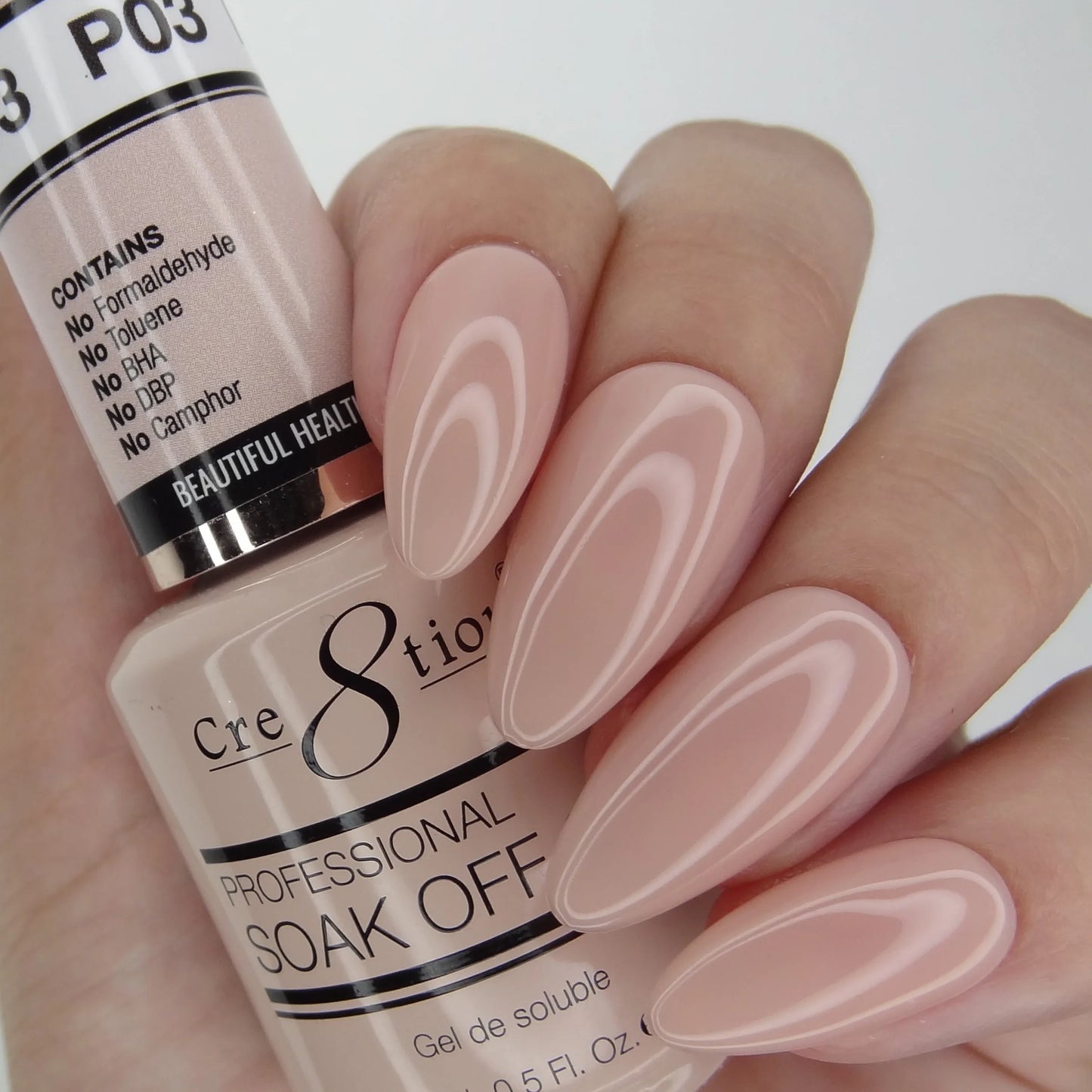 Cre8tion Soak Off Gel 0.5 oz P03 | Precious Pink