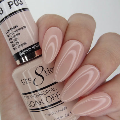 Cre8tion Soak Off Gel 0.5 oz P03 | Precious Pink