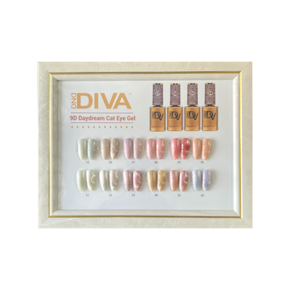 DND DIVA 9D Cat Eye Collection Set (Includes 36 pcs + 6 Magnets & 3 Color Charts)
