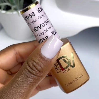 DND Diva Gel Polish #058 | Grey Meets Purple
