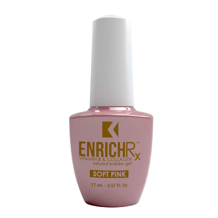 Kupa EnrichRx Vitamin E & Collagen Infused Builder Gel | Soft Pink (0.57 oz)