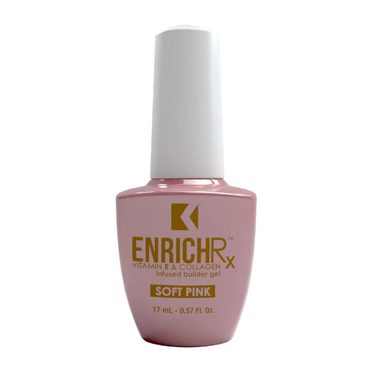 Kupa EnrichRx Vitamin E & Collagen Infused Builder Gel | Soft Pink (0.57 oz)
