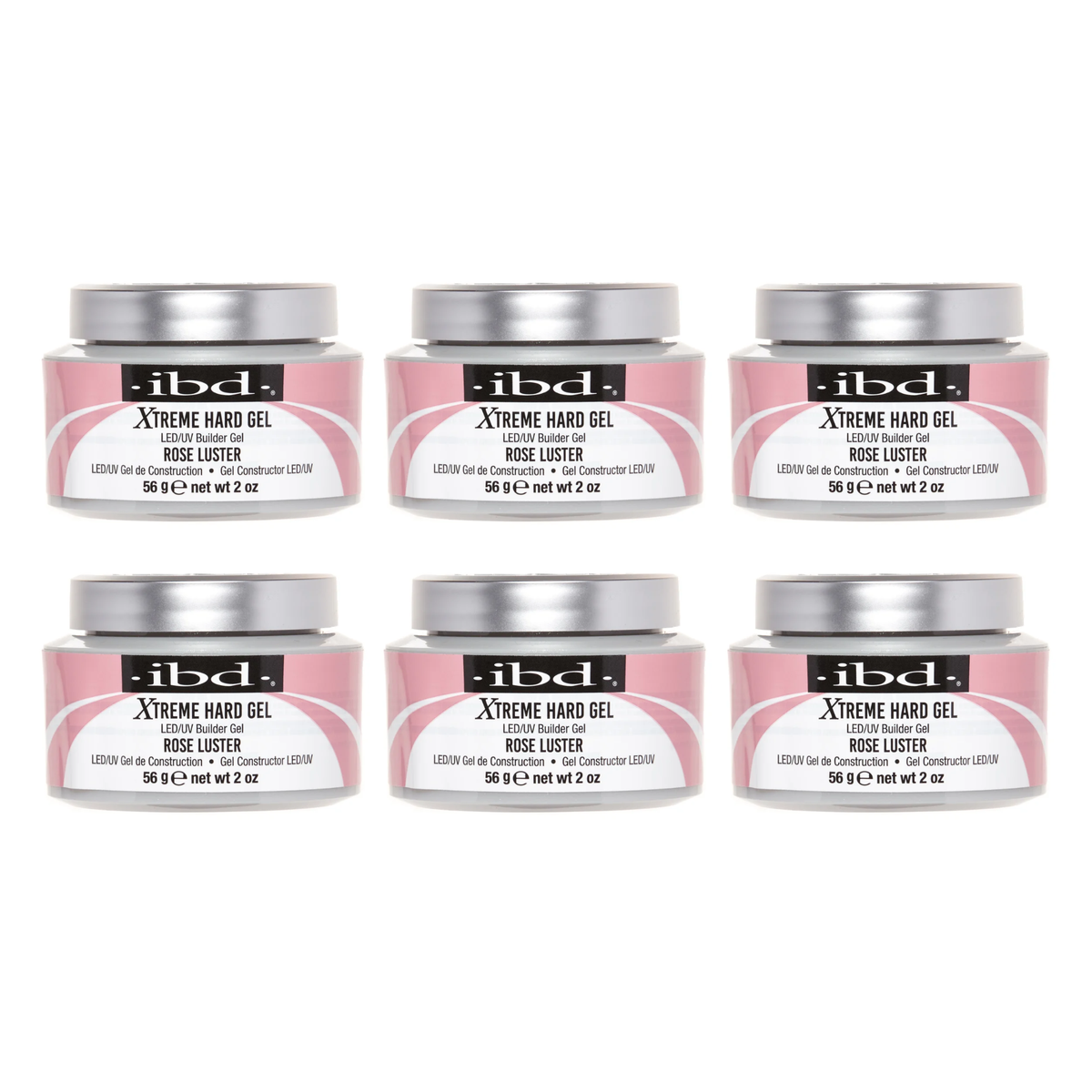 ibd Xtreme Hard Gel LED/UV Builder Gel 2 oz | Rose Luster