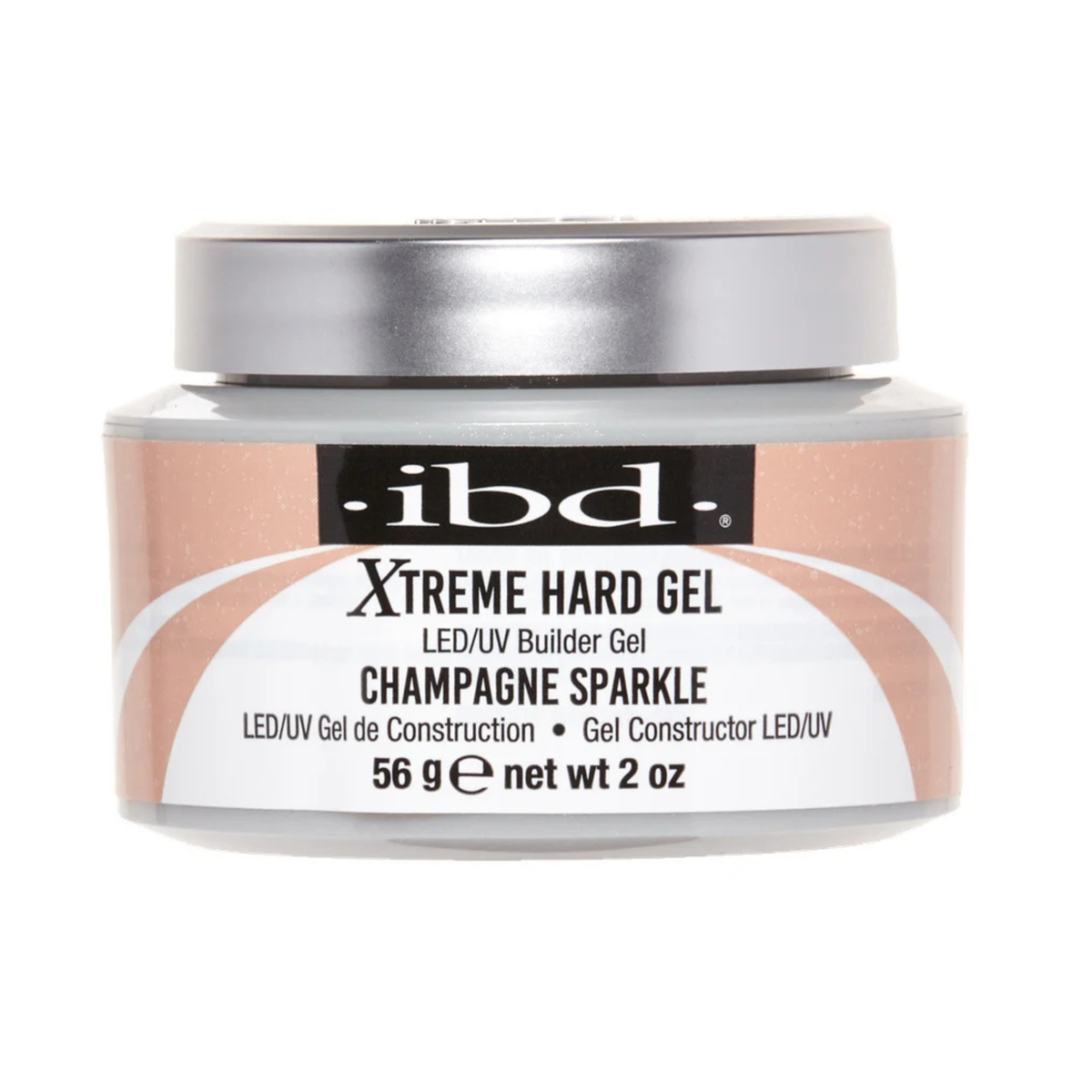 ibd Xtreme Hard Gel LED/UV Builder Gel 2 oz | Champagne Sparkle