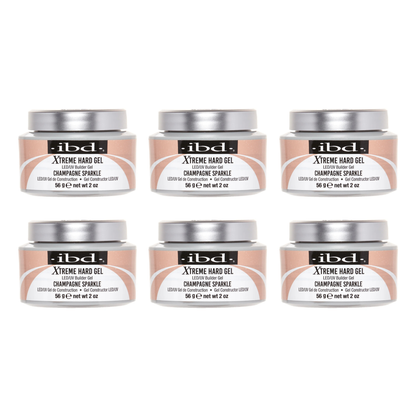 ibd Xtreme Hard Gel LED/UV Builder Gel 2 oz | Champagne Sparkle