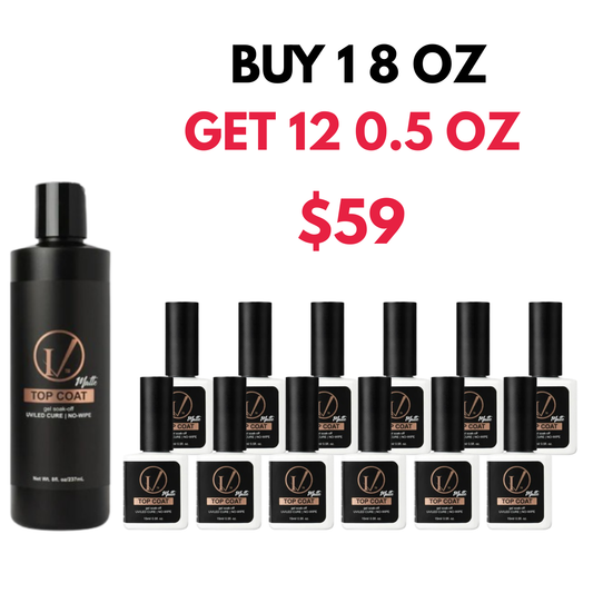 IVANCA 8 oz MATTE Gel Top Coat + 12 0.5 oz *DEAL*