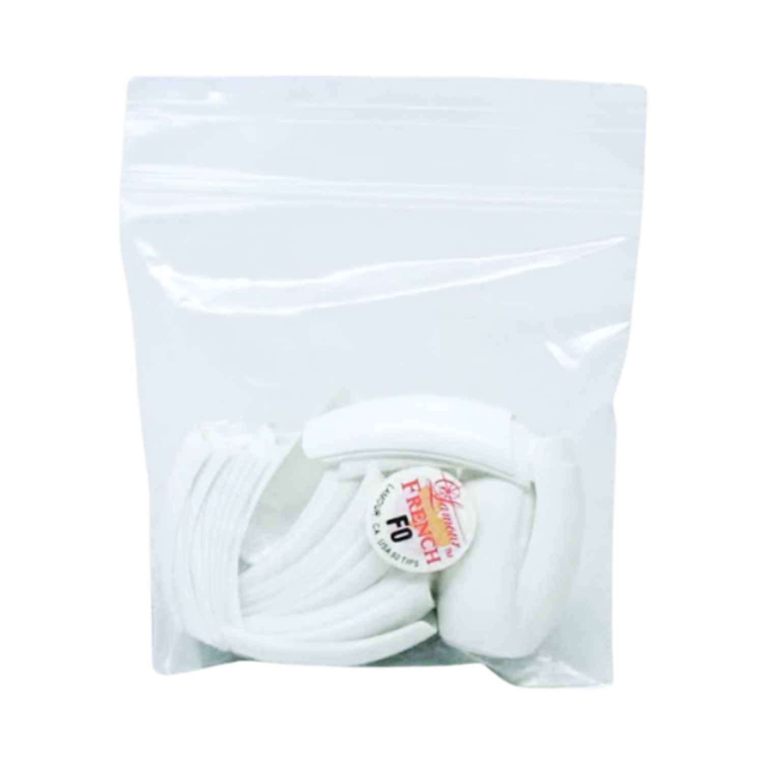 LAMOUR WHITE FRENCH TIP NAIL EXTENSION SIZE 0