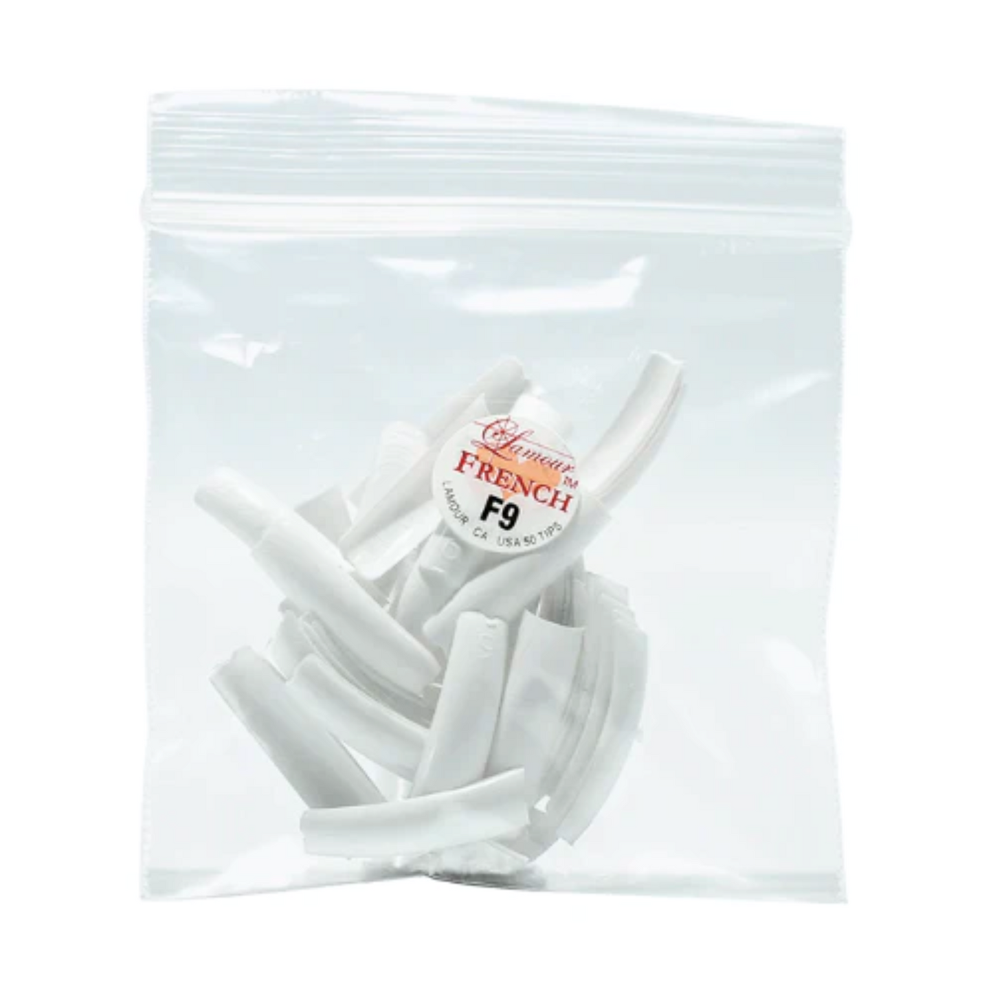 LAMOUR WHITE FRENCH TIP NAIL EXTENSIONS SIZE 9
