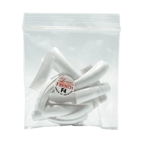 LAMOUR WHITE FRENCH TIP NAIL EXTENSIONS SIZE 4