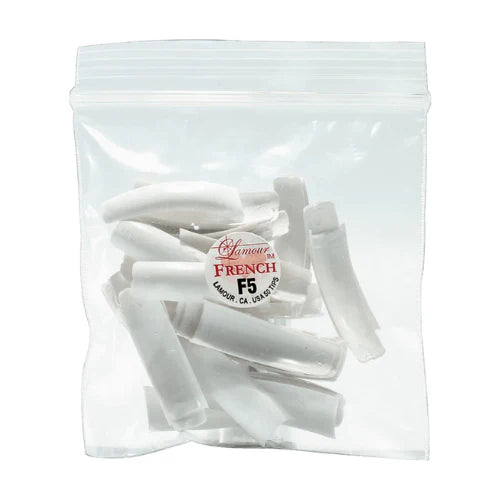LAMOUR WHITE FRENCH TIP NAIL EXTENSIONS SIZE 5