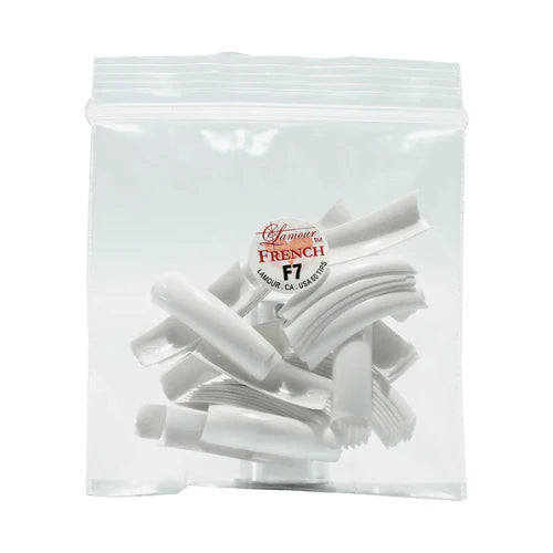 LAMOUR WHITE FRENCH TIP NAIL EXTENSIONS SIZE 7