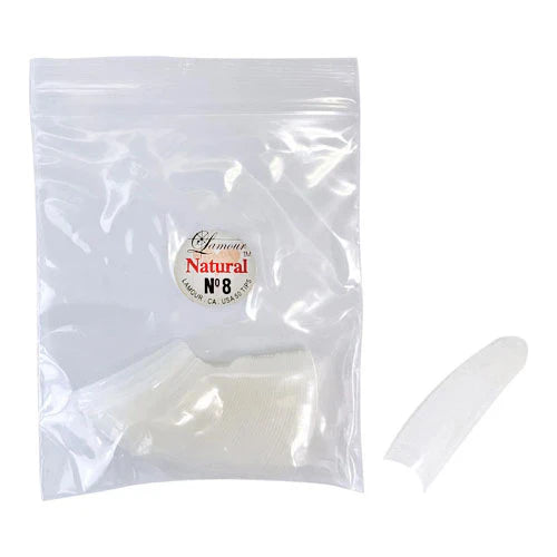 LAMOUR NATURAL FRENCH TIP NAIL TIPS SIZE 8