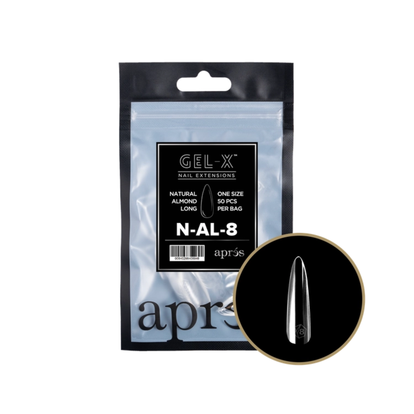 Apres Gel-X Refill Bag (50 pcs) | Natural Almond Long (N-AL)