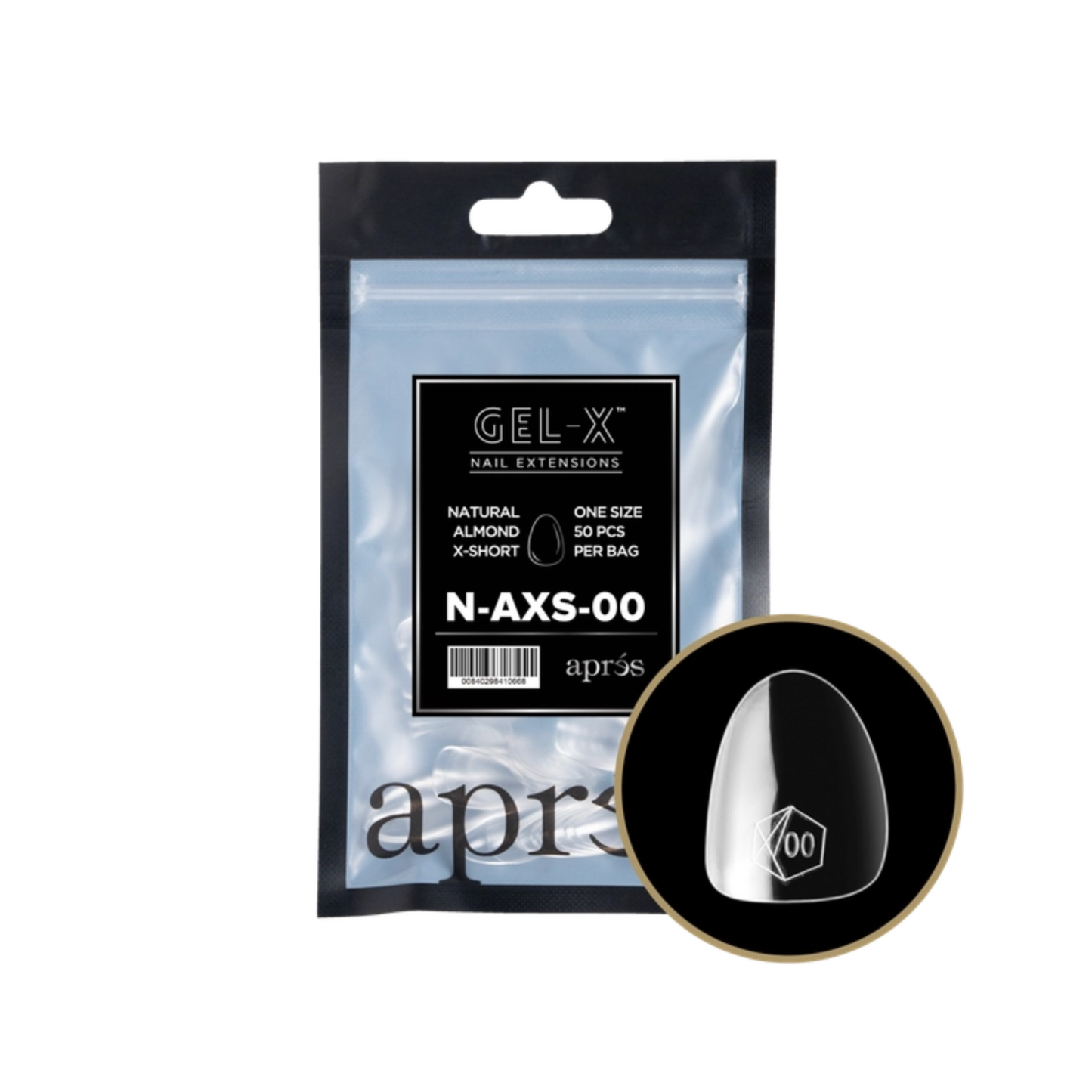 Apres Gel-X Refill Bag (50 pcs) | Natural Almond Extra Short (N-AXS)