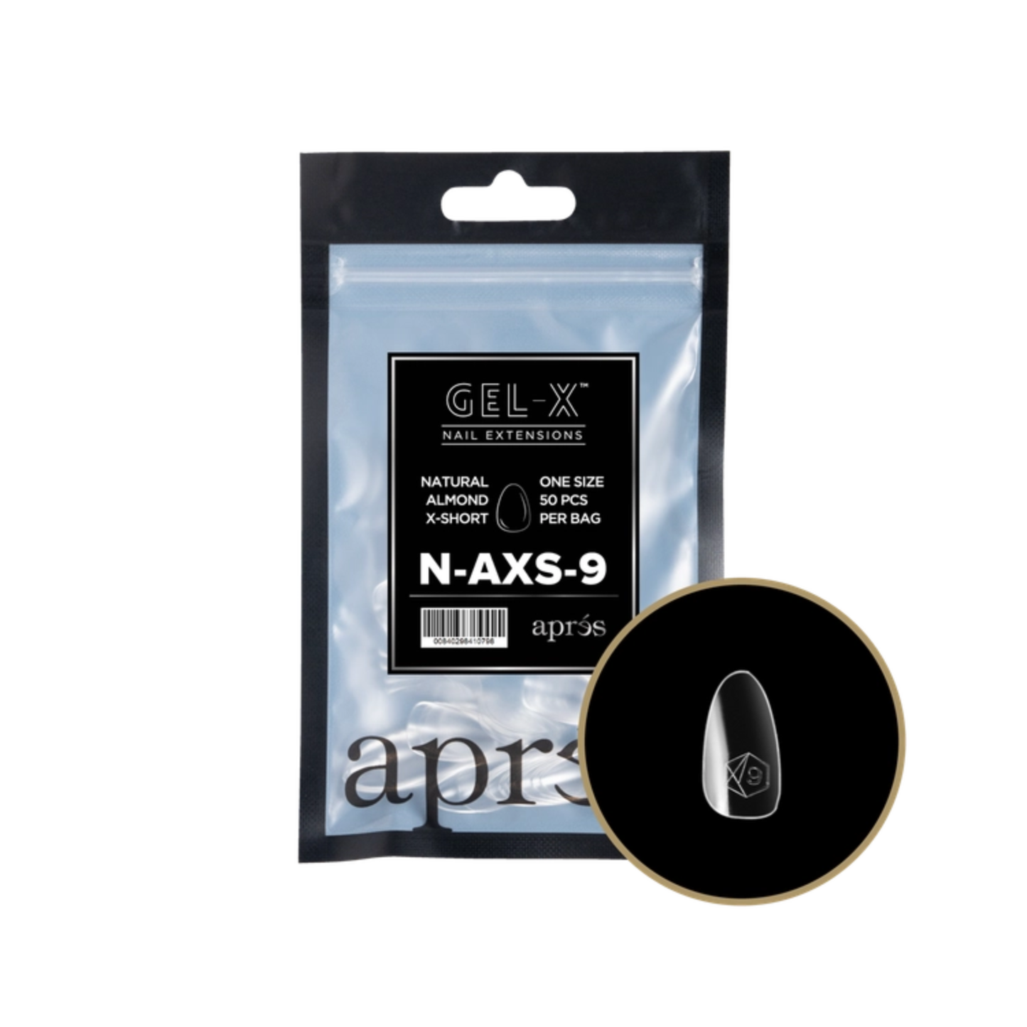 Apres Gel-X Refill Bag (50 pcs) | Natural Almond Extra Short (N-AXS)