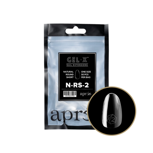 Apres Gel-X Refill Bag (50 pcs) | Natural Round Short (N-RS)