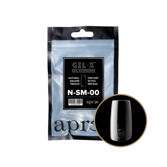 Apres Gel-X Refill Bag (50 pcs) | Natural Square Medium (N-SM)