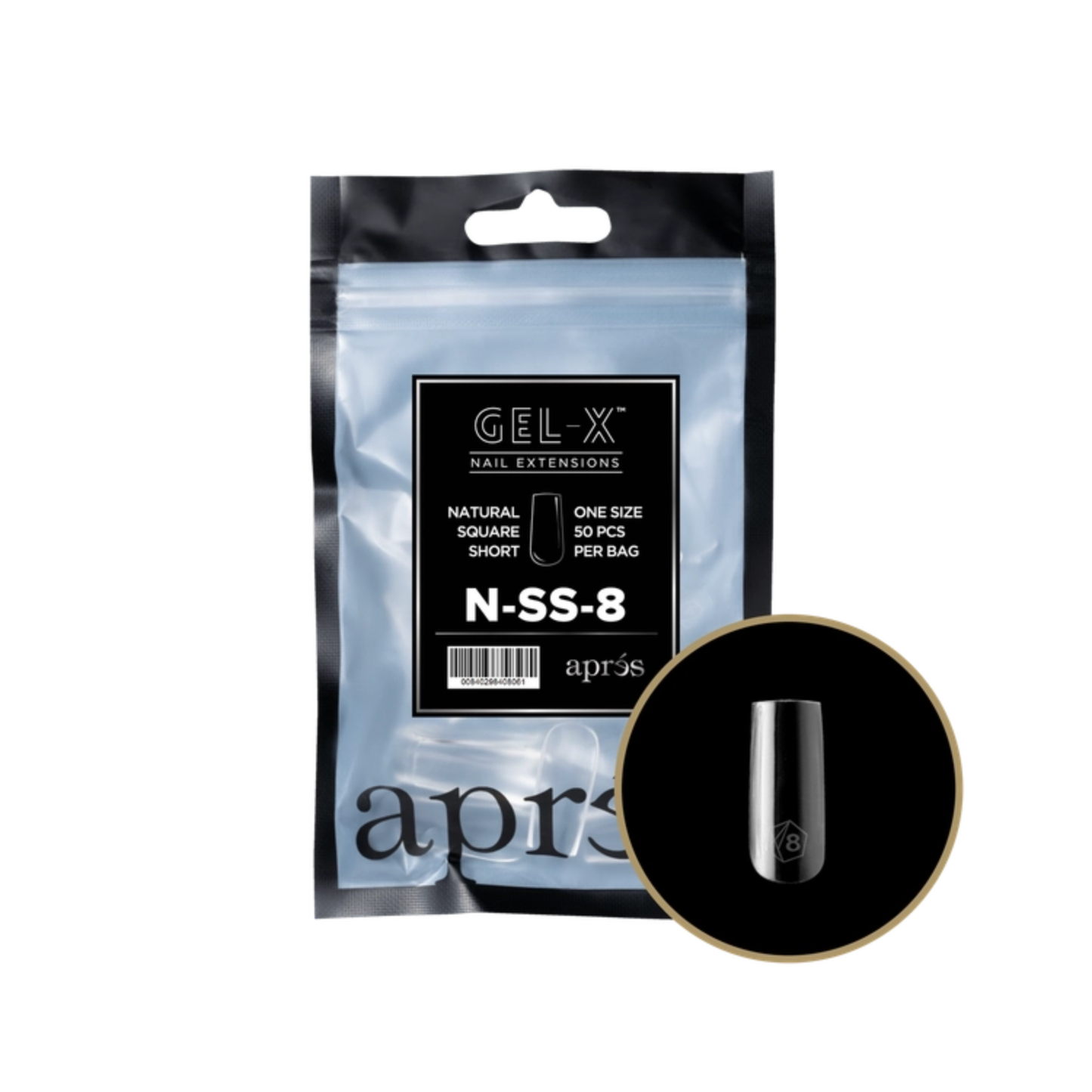 Apres Gel-X Refill Bag (50 pcs) | Natural Square Short (N-SS)