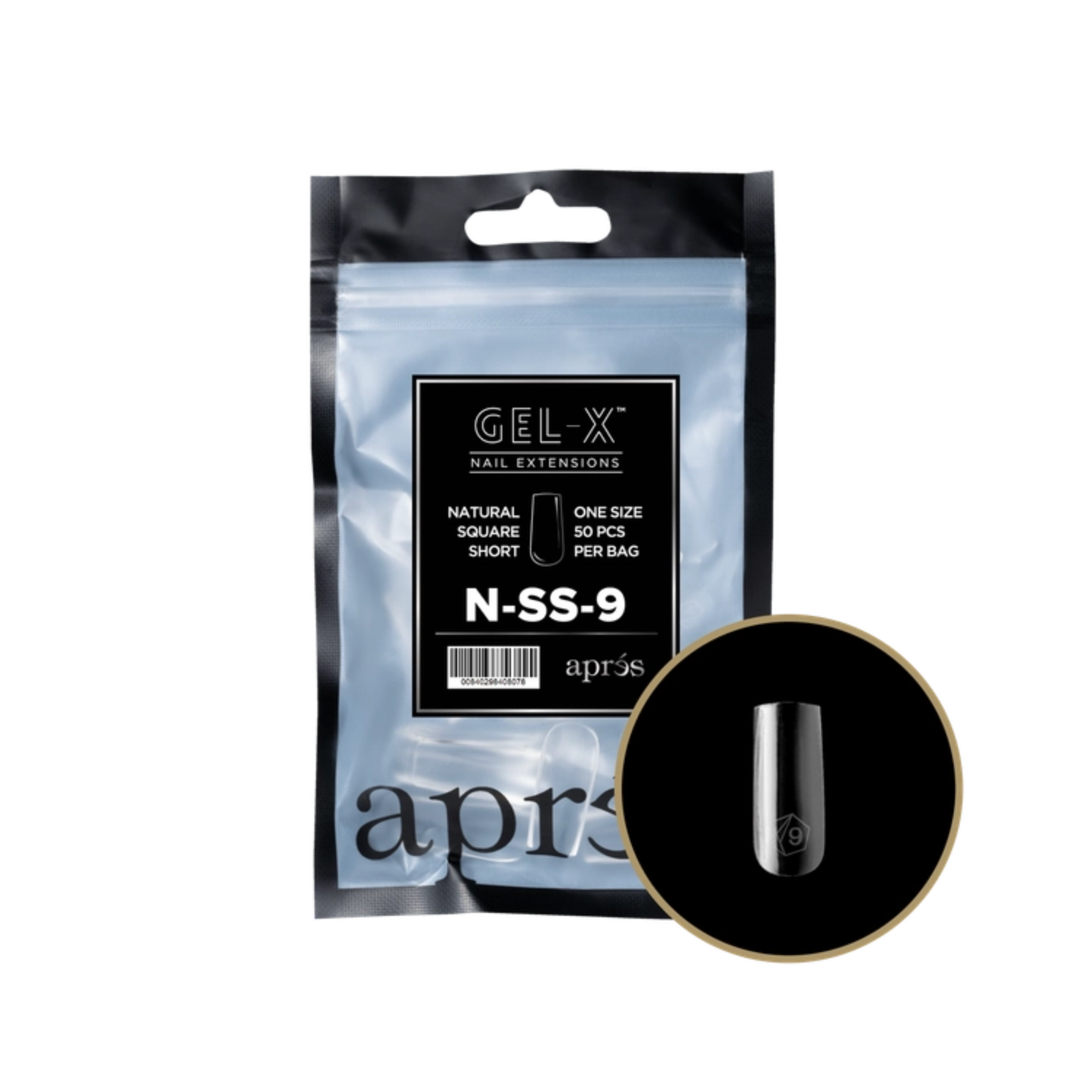 Apres Gel-X Refill Bag (50 pcs) | Natural Square Short (N-SS)