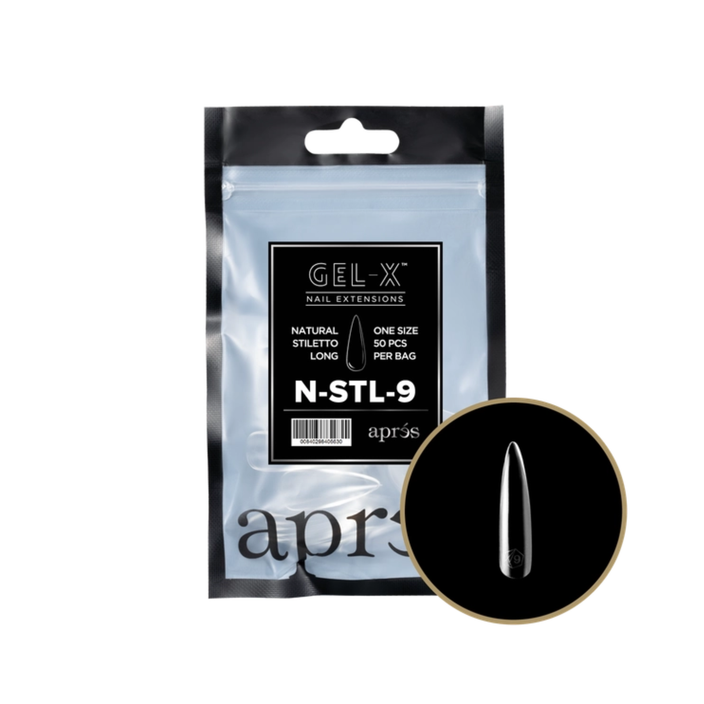 Apres Gel-X Refill Bag (50 pcs) | Natural Stiletto Long (N-STL)