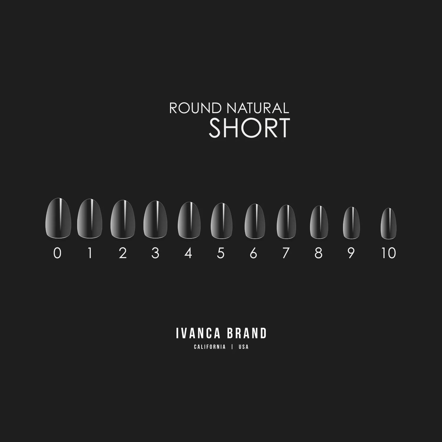 IVANCA Natural Round Short Tips (550 pcs)