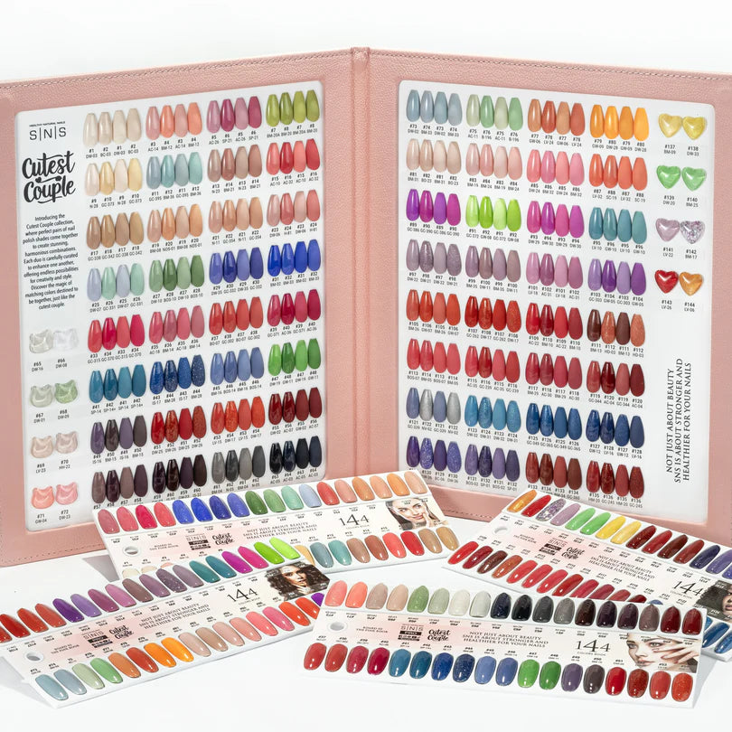 SNS Pink 4-In-1 Collection | 144 Powder, Gel, & Lacquer Matching Combos + 2 LED Lamp