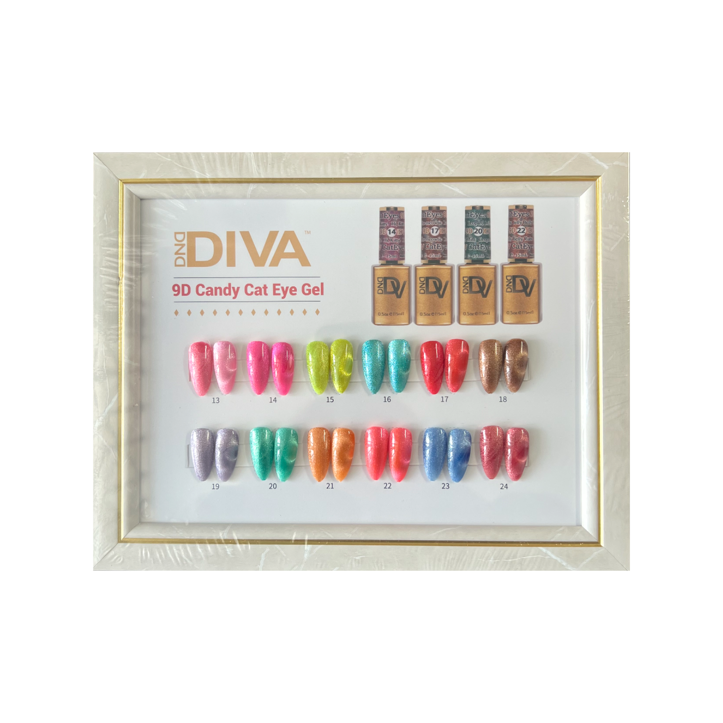DND DIVA 9D Cat Eye Collection Set (Includes 36 pcs + 6 Magnets & 3 Color Charts)