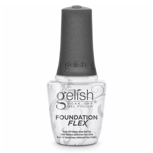 Gelish Foundation FLEX Soak-Off Rubber Base Nail Gel | Clear (0.5 oz) *SALE*